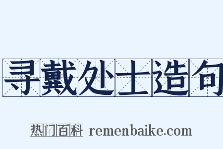 寻戴处士造句是什么意思的图片